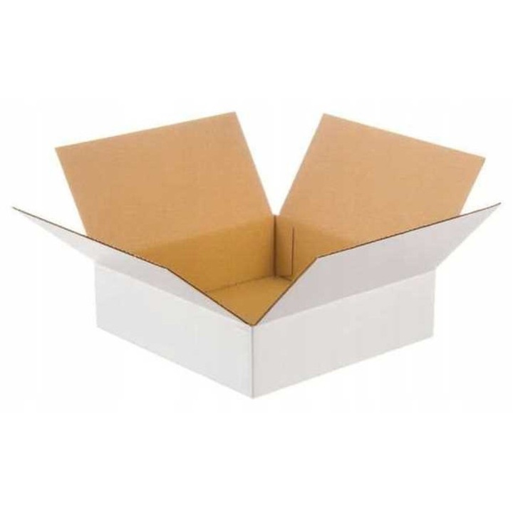 Set 60 cutii carton 450x350x80mm Pako alb-maro 365g/m2
