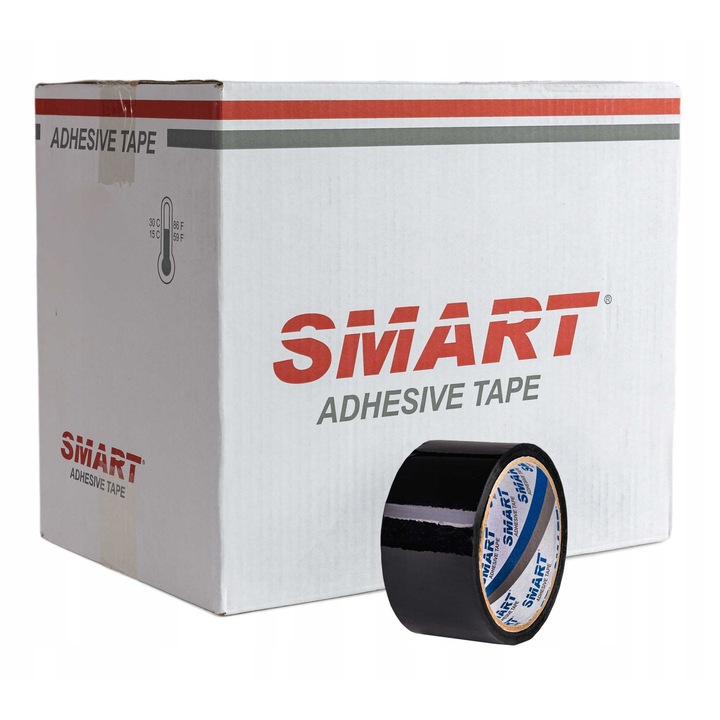 Banda de ambalare acrilica SMART BLACK, 36 bucati