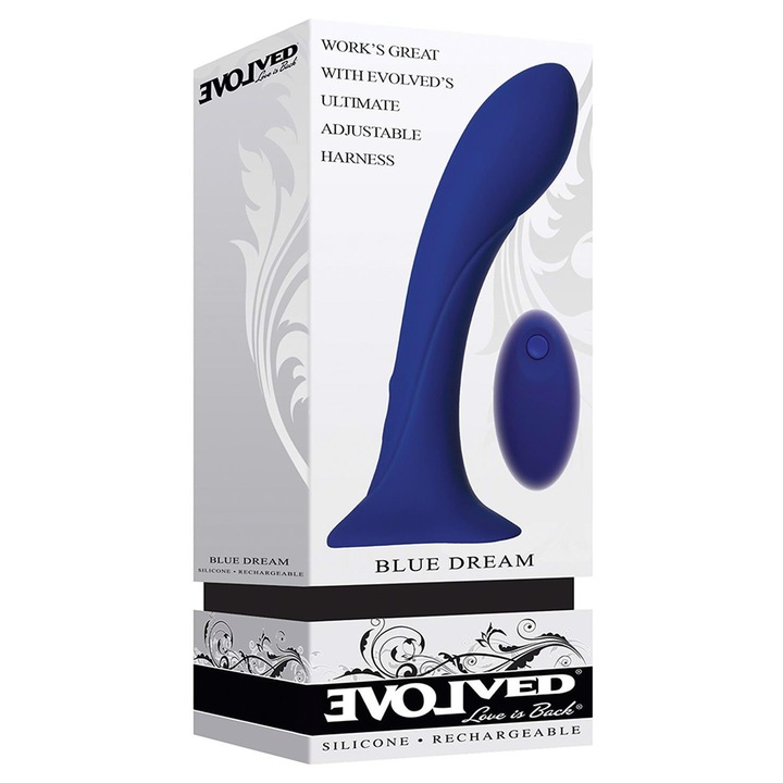 Evolved Strap-on Távirányítós vibrátor, 7 sebesség, szilikon, 17,8x4,3 cm, vízálló