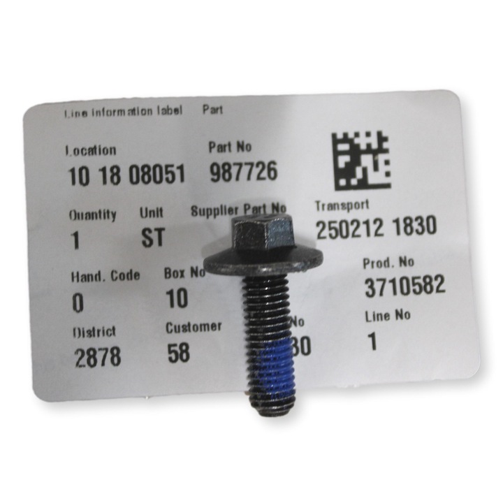 VOLVO lengéscsillapító csavar M8x25, eredeti, új