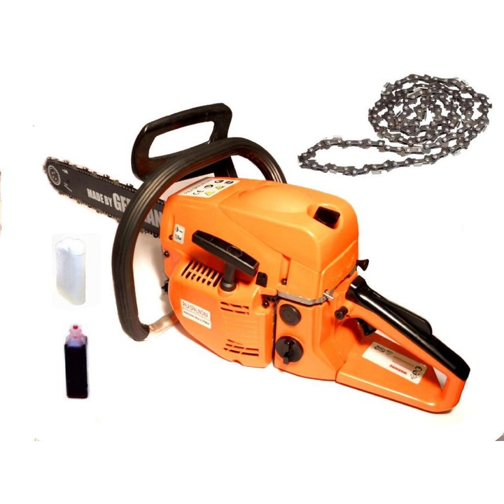 Fierastrau cu lant GERMAN CS52, 45cm, negru/portocaliu, 12000rpm