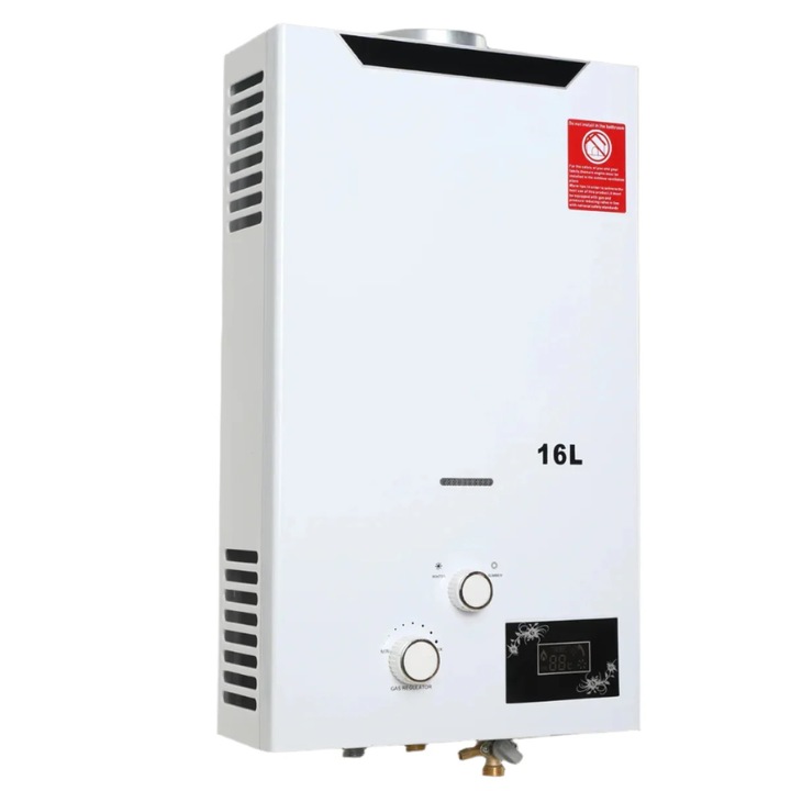 Azonnali melegvíz-készítő, 32 kW, 16 l/perc, LED kijelző, fehér