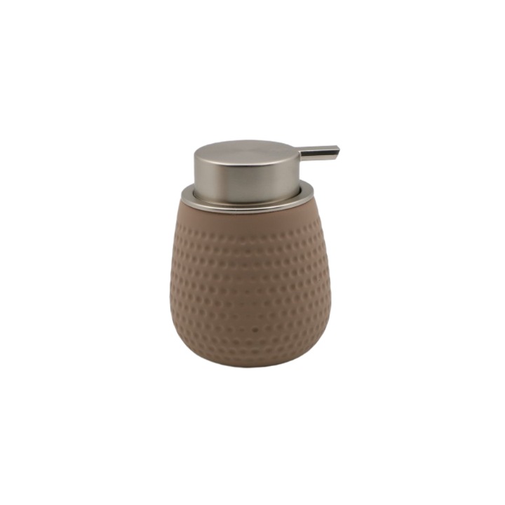 Дозатор за течен сапун Inter Ceramic Лейла ICCA 56863S, Полирезин, Бежов Мат