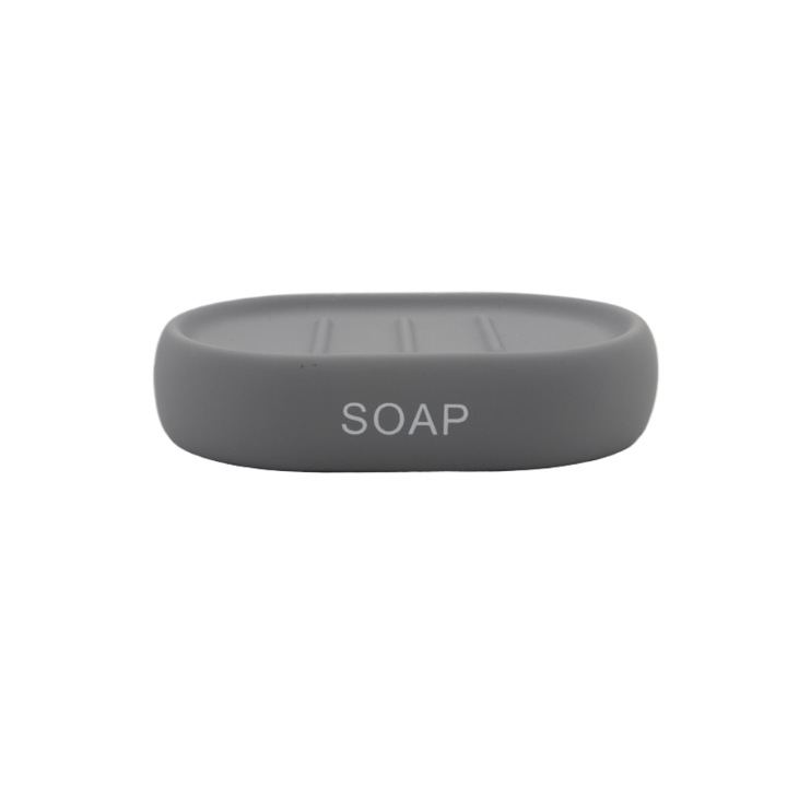 Szappantartó Inter Ceramic Aidan ICCA 58159G, Poligyanta, Szürke