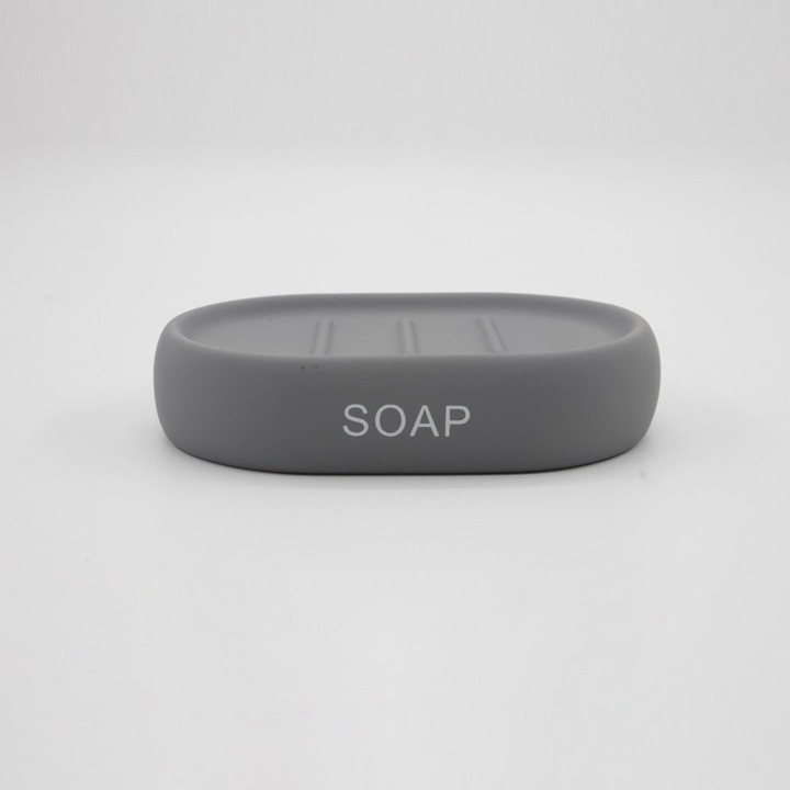 Szappantartó Inter Ceramic Aidan ICCA 58159G, Poligyanta, Szürke