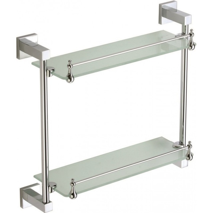Inter Ceramic Naomi ICA 2622 Fürdőszobai polc, Dupla, Króm