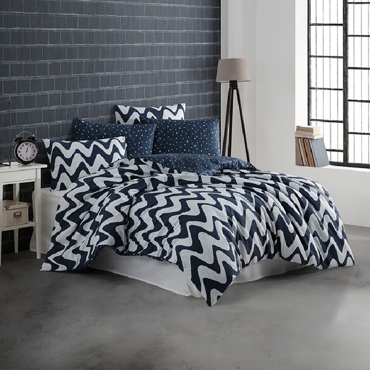 Ágyneműhuzat 2 főre, LX7095 modell, 100% pamut, 4 darab