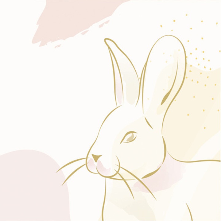 Servetele de Paste cu model auriu, 20 buc., 33x33 cm