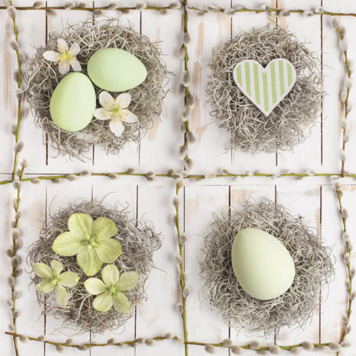 Servetele de Paste cu model pastel, colaj, 20 buc., 33x33 cm