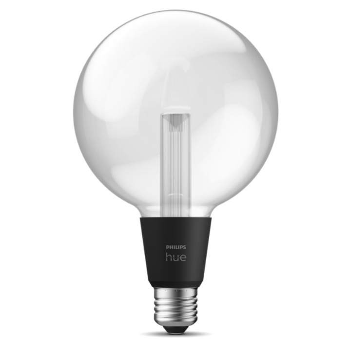 Умна LED крушка Philips Hue LG, Bluetooth, Zigbee, G125, E27, 6.8W, 500 lm, бяла и цветна светлина, 125x197 мм, Енергиен клас G
