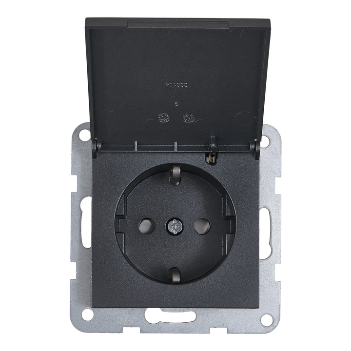 Soclu cu stift, obturator si capac Visio S55, Autoinchidere, Antracit