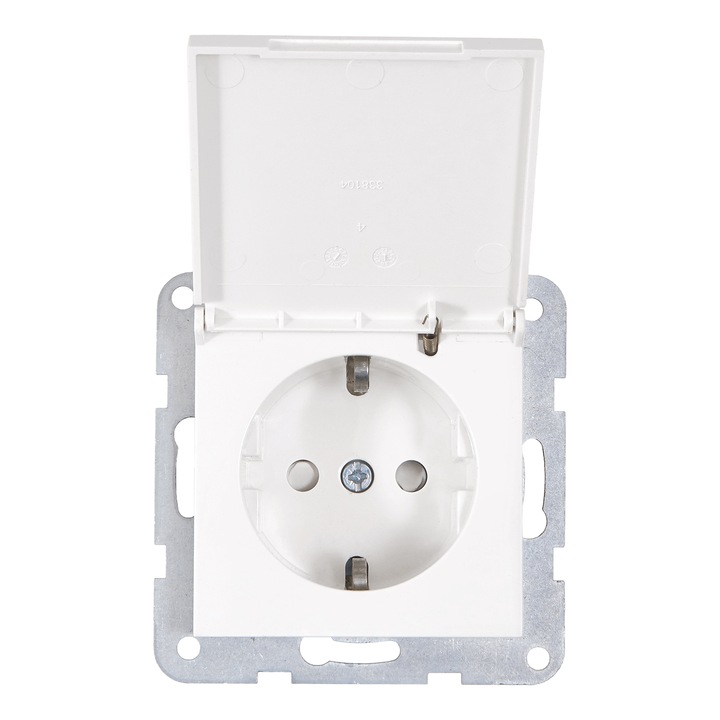 Soclu cu stift, obturator si capac Visio S55, Autoinchidere, Alb