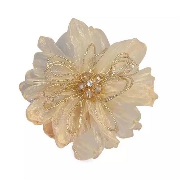 Brosa de flori pentru femei, accesorii pentru rochii de mireasa, galben