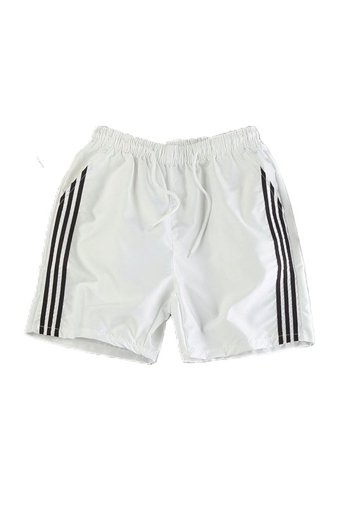 Pantaloni Scurti, Elastici si Respirabili, pentru Sala, Fitness sau Sport, Cu 2 Buzunare si Inchidere Flexibila cu Siret, Alb Snow, S, PriStyle®