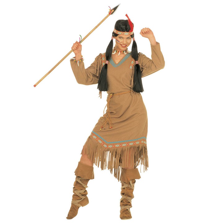 Costum indian dama, Widmann, Marime XL, Bej