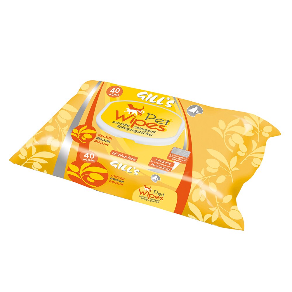 Servetele umede pentru animale Gill's, Argan, 40 buc