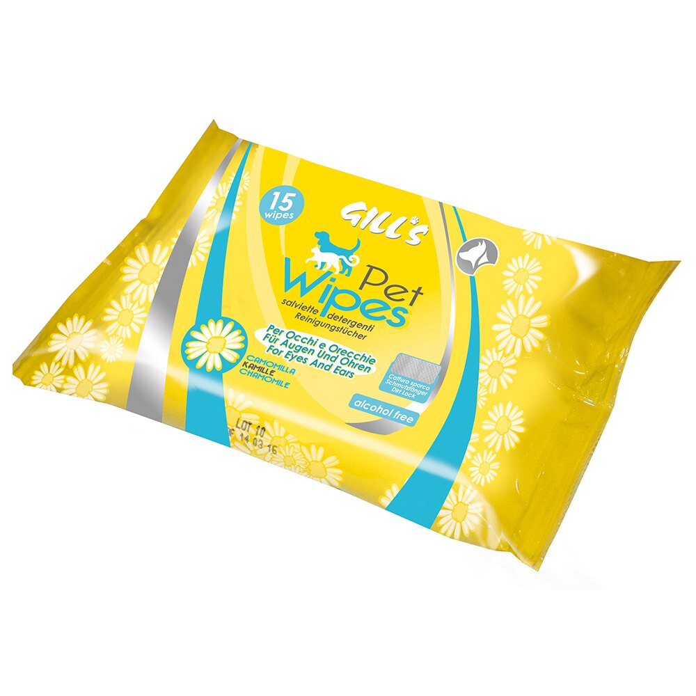 Servetele umede pentru animale Gill's, Musetel, 15 buc