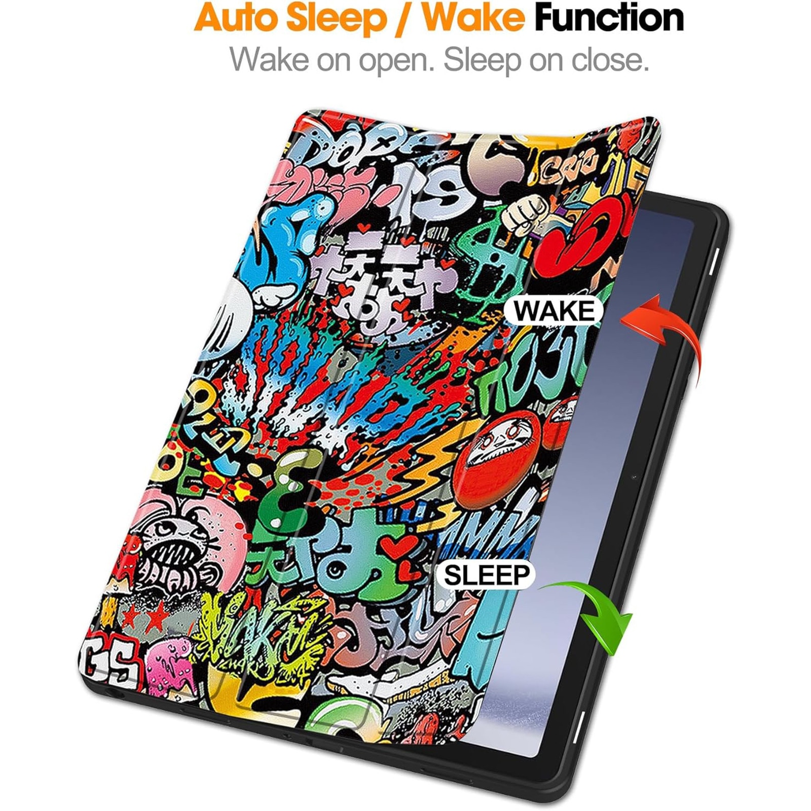 Husa protectie tableta, AYSTOAYS®, Compatibila cu Samsung Galaxy Tab A9 Plus 11", Rosu/Negru