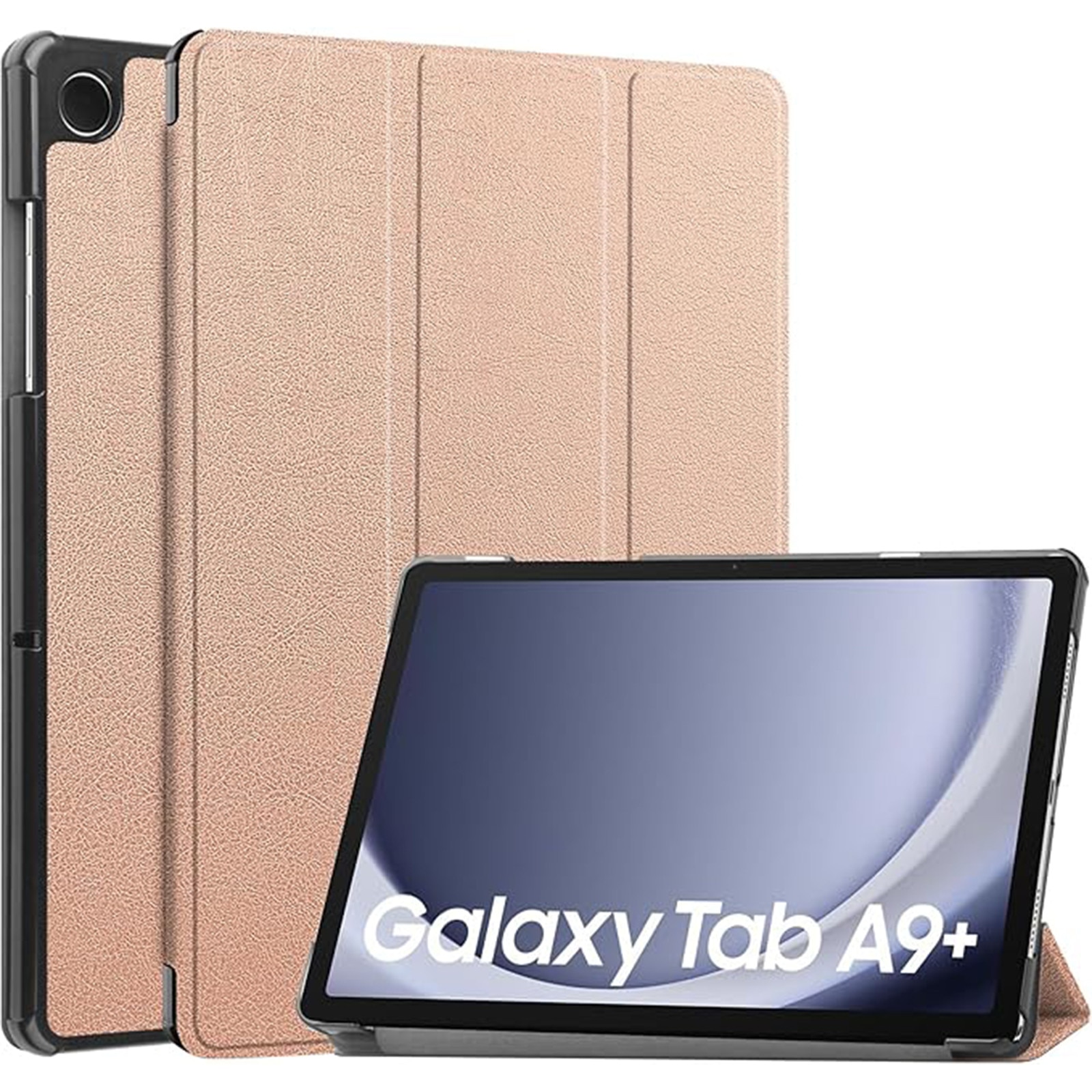 Husa protectie tableta, AYSTOAYS®, Compatibila cu Samsung Galaxy Tab A9 Plus 11", Aur roz