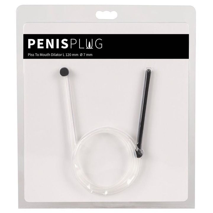 Accesoriu bdsm PenisPlug Piss To Mouth, tub transparent 75x1cm,