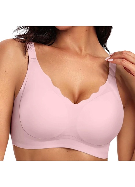 Sutien fara cusaturi, sexy Bralette fara arc, Roz