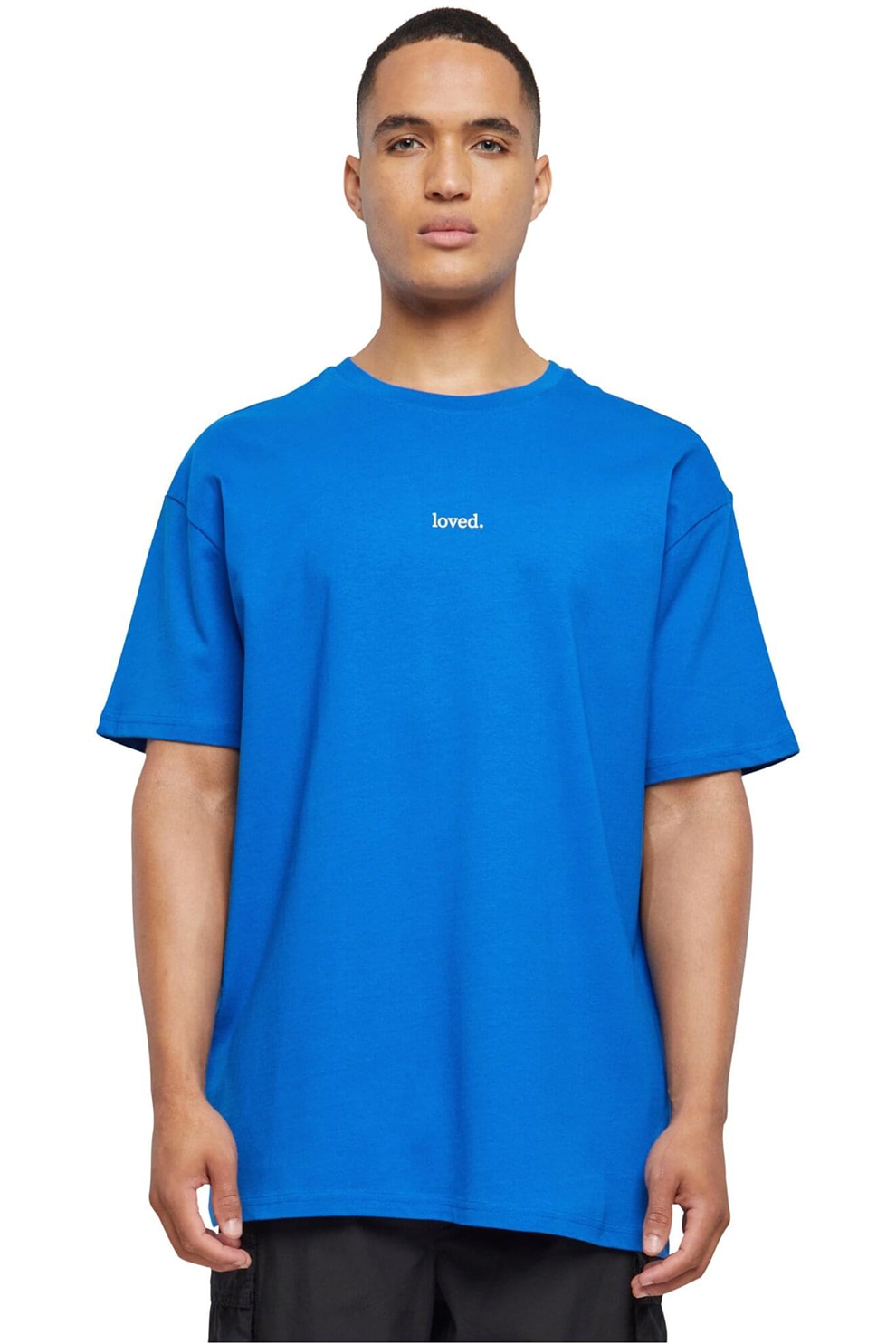 Merchcode, Tricou uni cu decolteu la baza gatului, Albastru royal, S