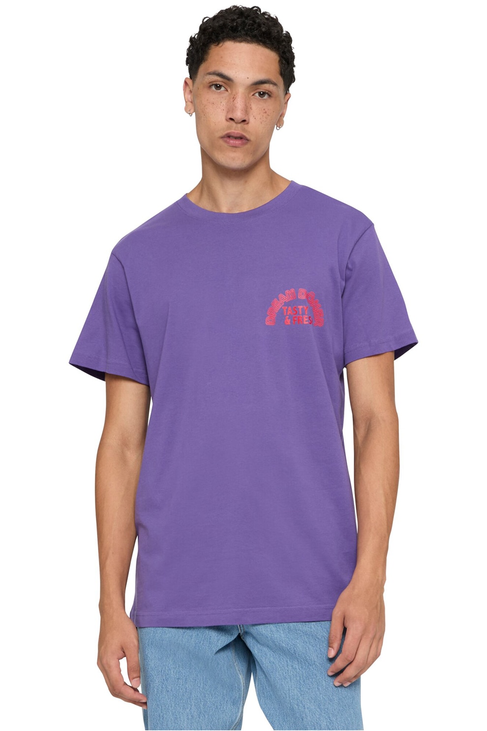Mister tee, Tricou din bumbac cu imprimeu pe partea din spate, Portocaliu, Ametist, S