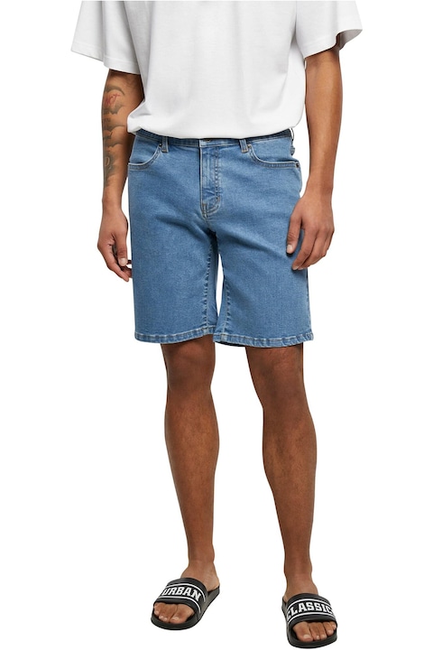 Urban Classics, Blugi scurti cu talie medie, Albastru