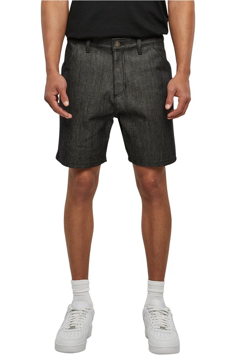 Urban Classics, Blugi scurti din denim, Negru stins