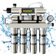 Sistem filtrare apa 6 etape, CUANTIS, debit 180L/h, otel inoxidabil 304, filtre PP, carbon activ, rasina, ultrafiltrare, carbon final, UV, pentru uz rezidential si comercial