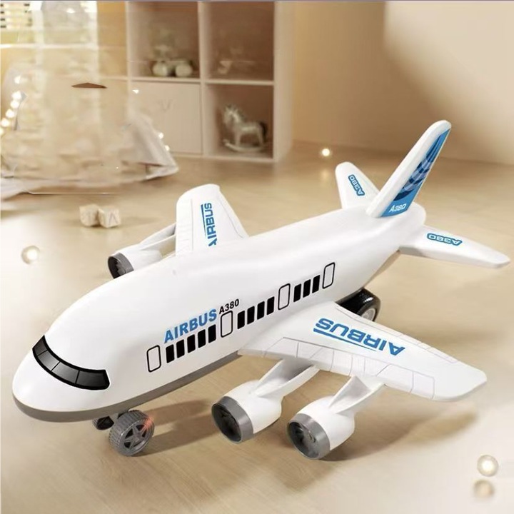 Играчка самолет с инерционно задвижване A380 - подарък за момчета и момичета