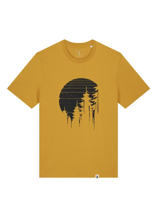 Tricou unisex, Night Forest, Galben inchis