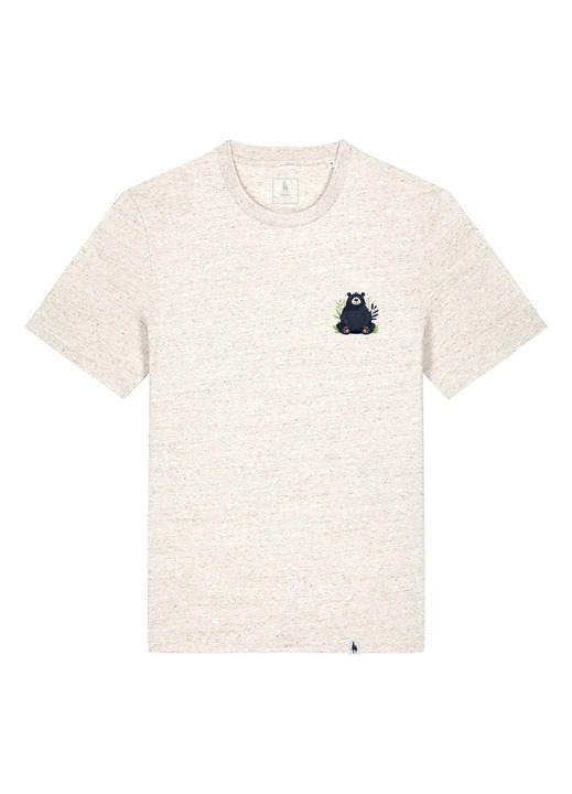 Tricou unisex , Zen Bear, Bej melange
