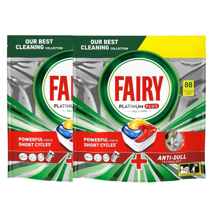 Препарат за съдомиялна Fairy Platinum Plus, 176 изпирания