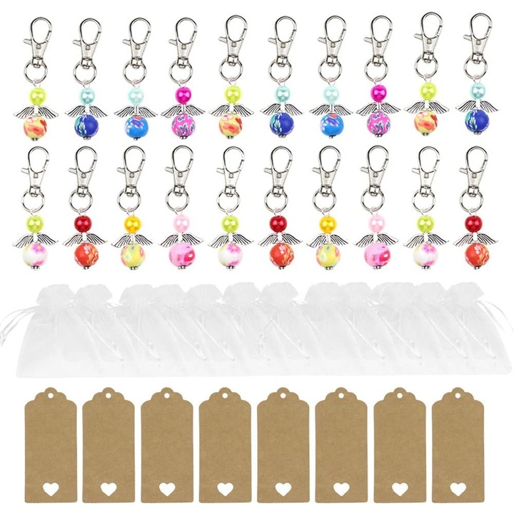 Kulcstartók zacskóval és nátronpapírral, VeliumCraft, összesen 72 db, angyal témájú