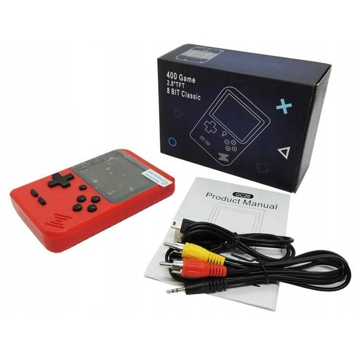 Mini consola retro cu 400 de jocuri – Gameboy, Mario, conectare la TV + controller FOTOROB