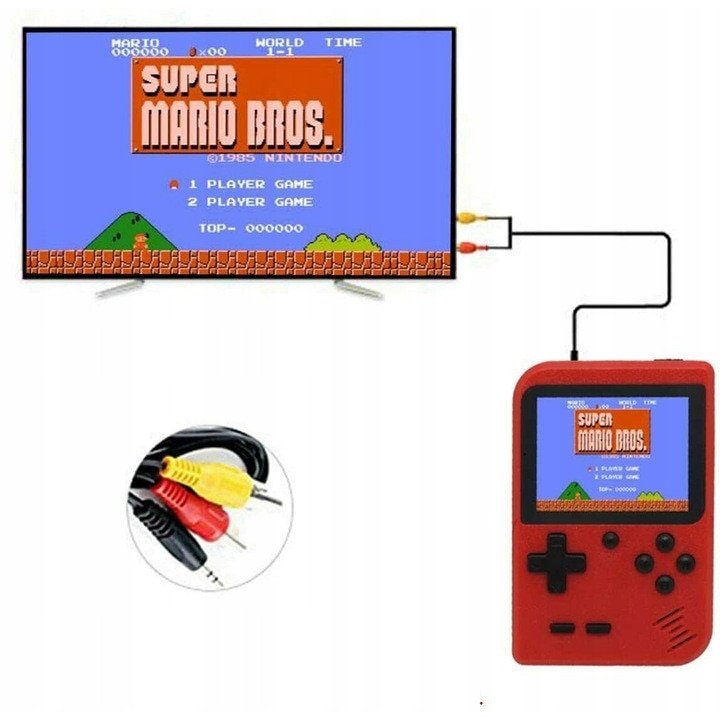 Mini consola retro cu 400 de jocuri – Gameboy, Mario, conectare la TV + controller FOTOROB