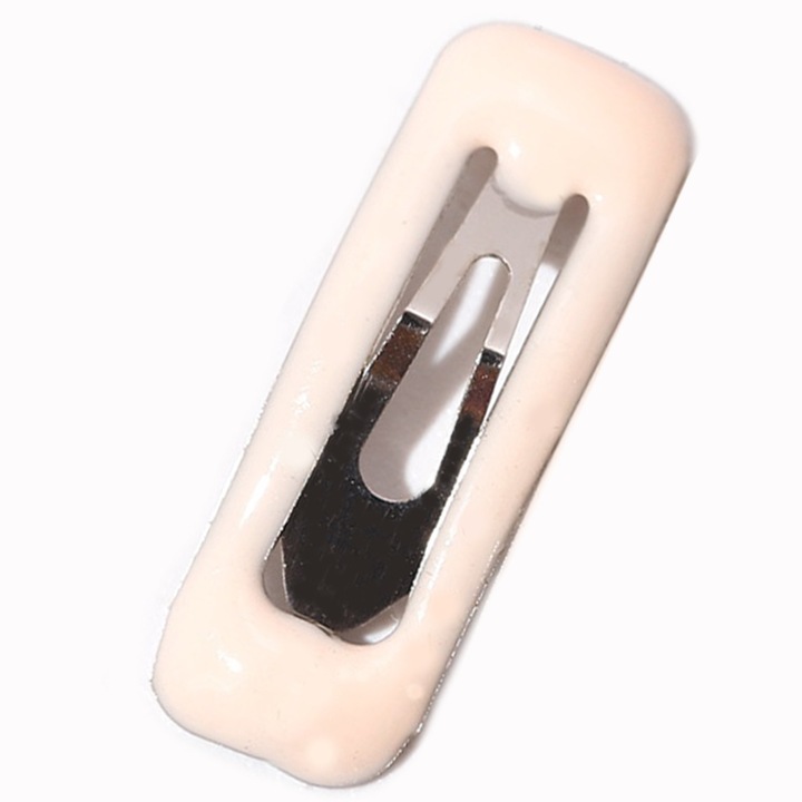 Agrafe de par, rectangular, culoare caise