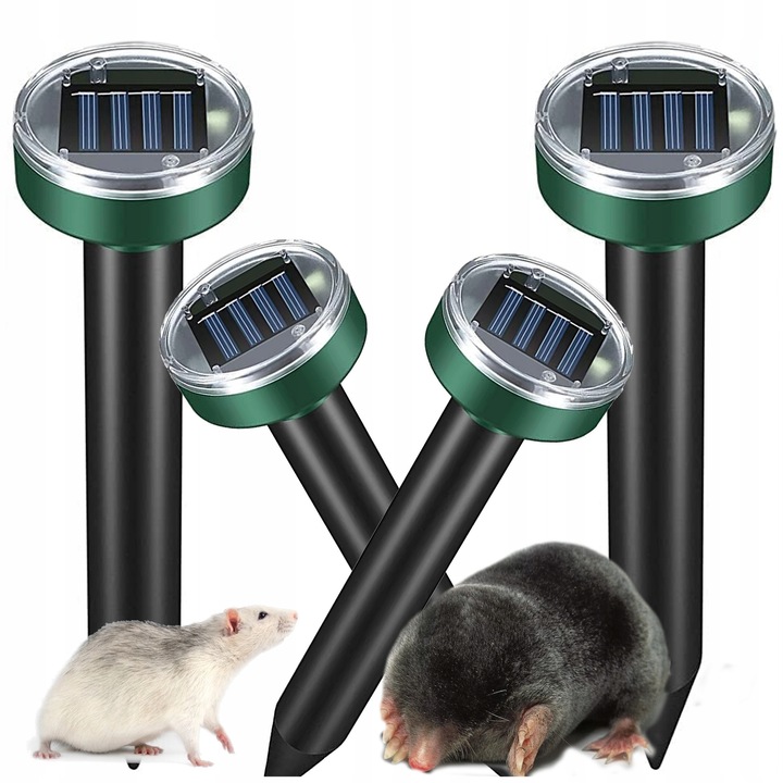 4x repelent solar puternic pentru cartite, soareci, rozatoare si sobolani XXL – set de 4 bucati FOTOROB