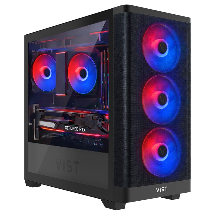 VIST Sistem PC Core Ultra 7 265KF, Ram 32GB, NVIDIA GeFroce RTX 5070, SSD 1TB M.2, WIFI, Windows 11 Pro preinstalat