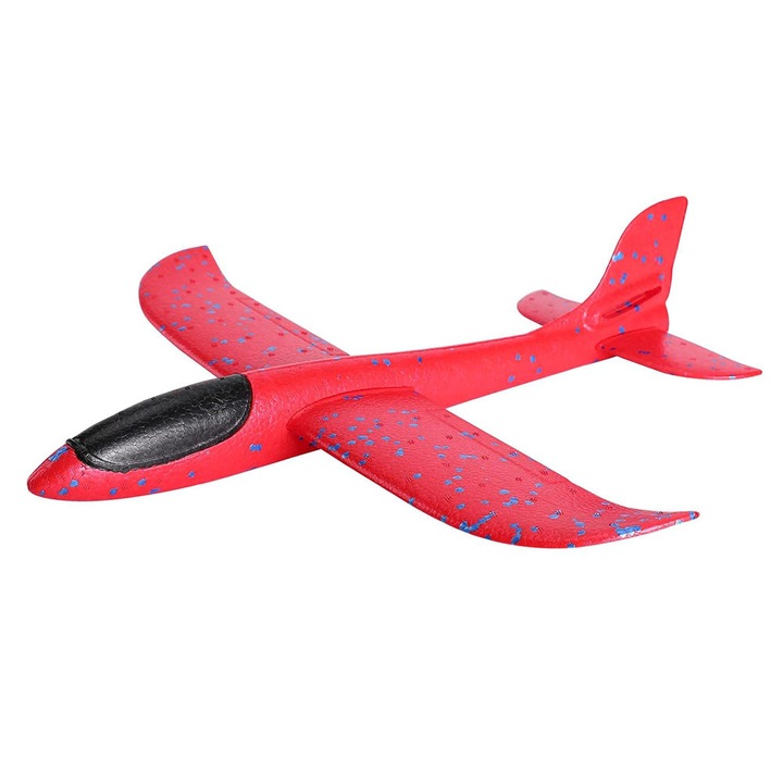 Repülő vitorlázó repülőgép gyerekeknek, polisztirolból, 47 cm, piros