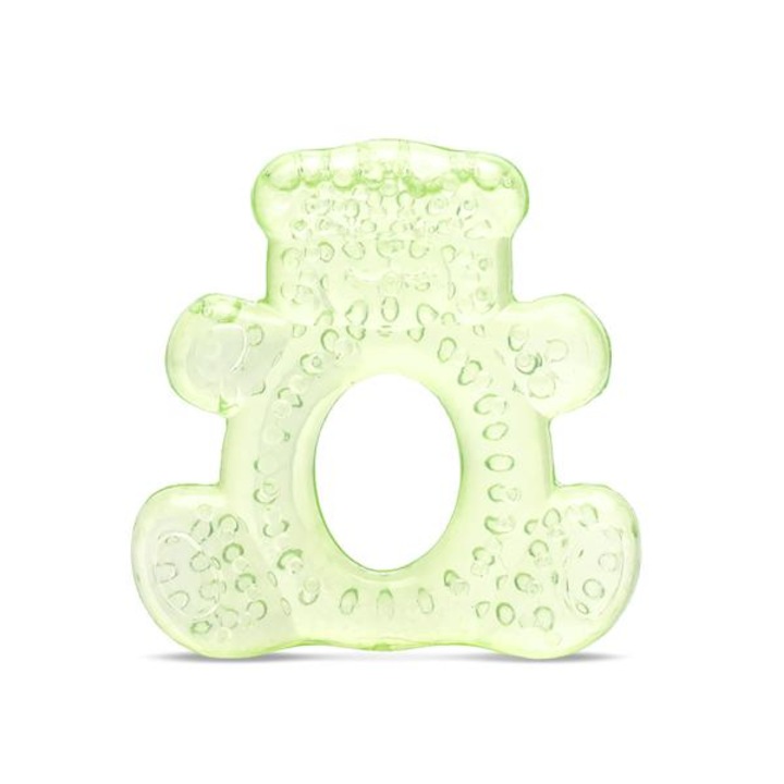 Jucarie de dentitie bebelusi, Lorelli, moale si flexibila, potrivit pentru refrigerare, calmeaza gingiile, 3 luni+, Bear, Fresh Green