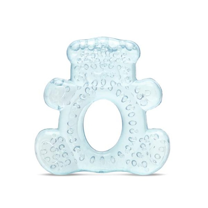 Jucarie de dentitie bebelusi, Lorelli, moale si flexibila, potrivit pentru refrigerare, calmeaza gingiile, 3 luni+, Bear, Aqua Blue