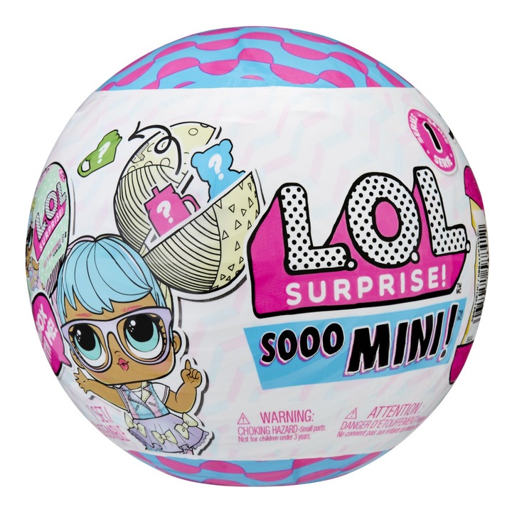 LOL Surprise Sooo Mini кукла, 8 изненади, размер 10,59 см, многоцветна