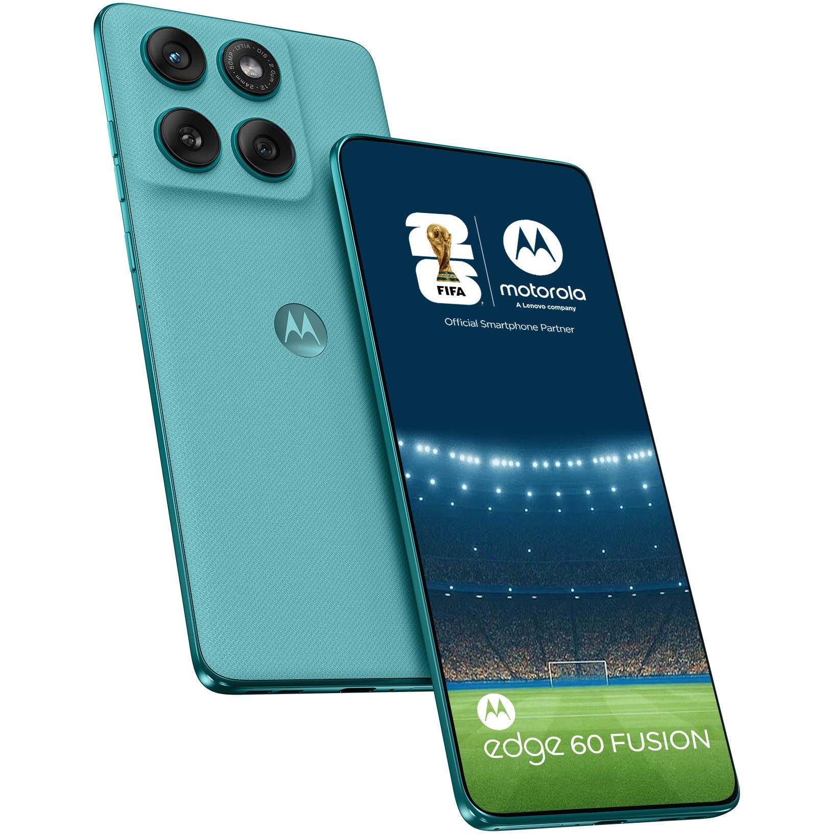 Telefon mobil Motorola Edge 60 Fusion, Dual SIM, 12GB RAM, 256GB, 5G, Pantone Amazonite