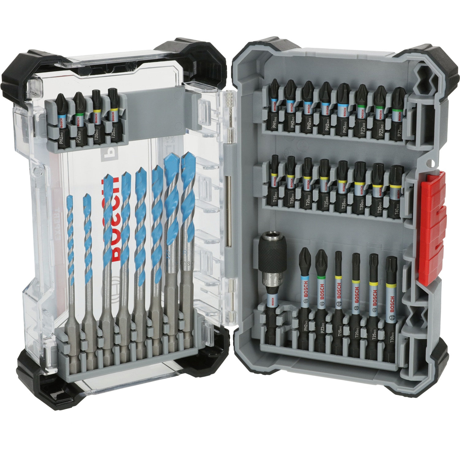 Set 35 piese de gaurit si insurubat Bosch Professional 2608522518, biti, burgie, adaptor bit
