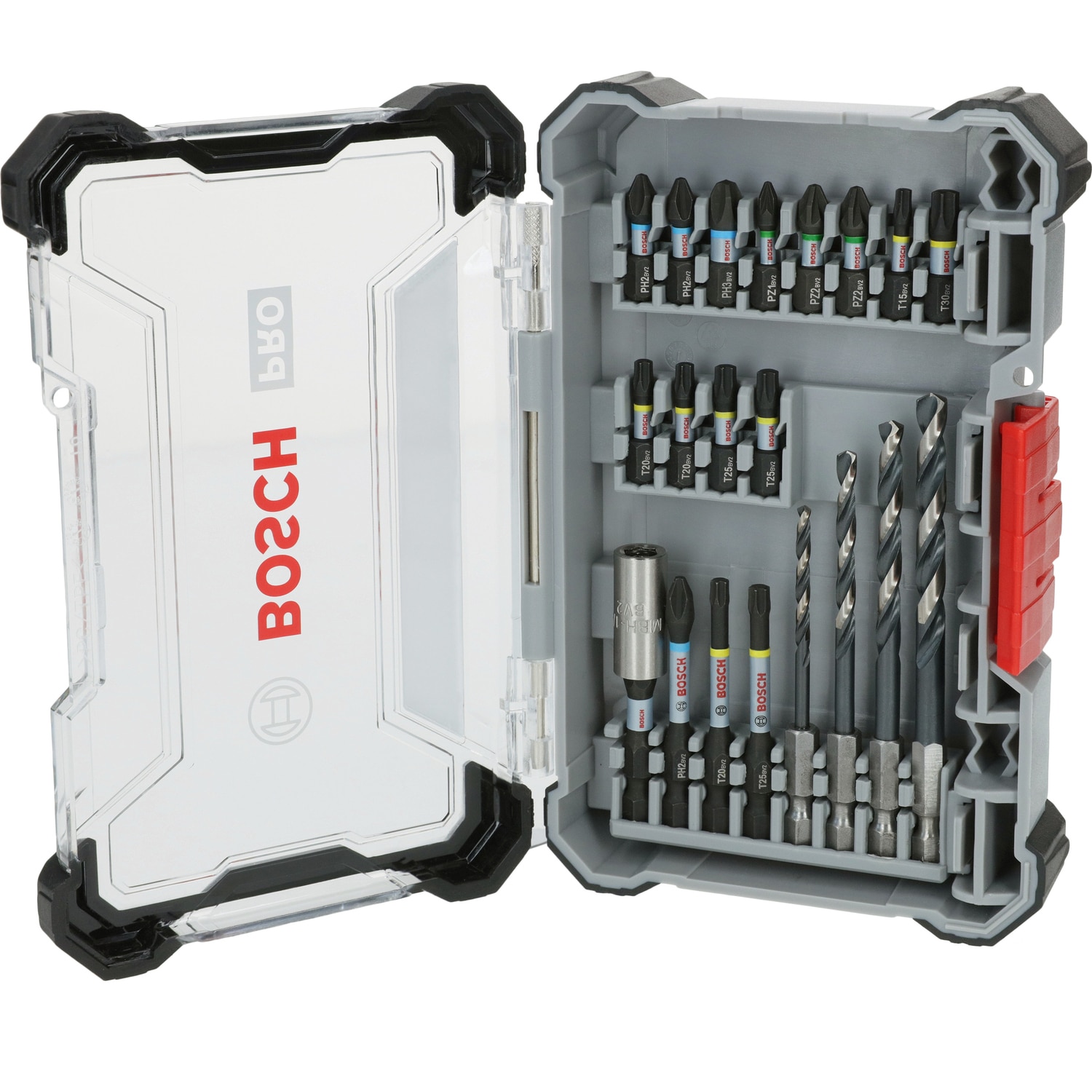 Set 20 piese de gaurit si insurubat Bosch Professional Impact Metal 2608521U84, bit, adaptor bit, burghie