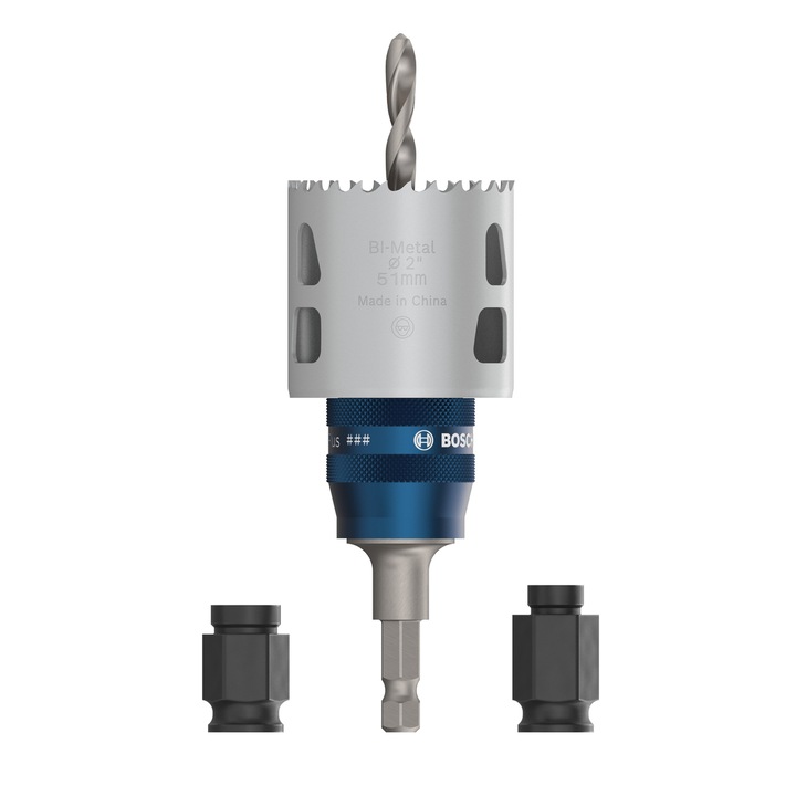 Set Bosch Professional 2608594388, carota 51 mm MultiMat + adaptor Power Change+