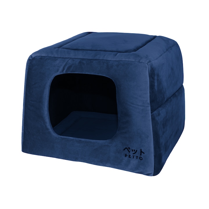 PETTO Легло за котки 2 в 1 Uch Velvet Navy Blue