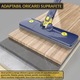 Mop multifunctional NEXTLY pentru suprafete uscate si umede, cap dreptunghiular rotativ 360° si pliabil 180°, stergator pentru geamuri, podele, pereti, mobila, laveta microfibra lavabila si detasabila, maner 110cm, albastru